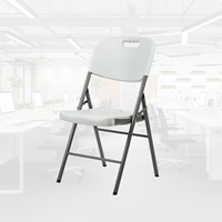 Klapstoel BRASQ FC200 wit-rvs-3