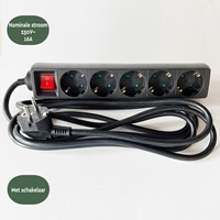 Stekkerdoos BRASQ  5 voudig 1.4 meter zwart-2