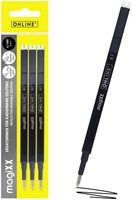 Gelschrijvervulling Online Magixx medium zwart blister à 3 stuks