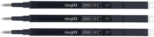 Gelschrijvervulling Online Magixx medium zwart blister à 3 stuks-2