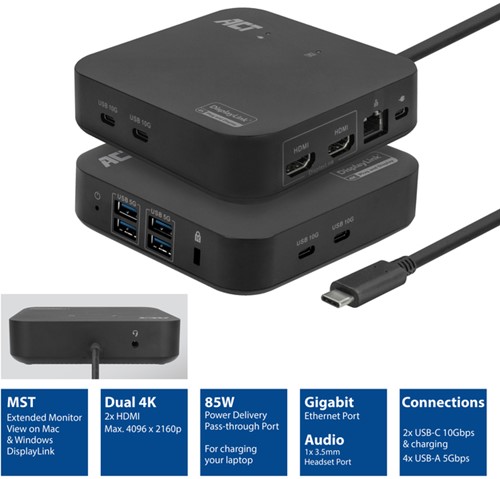Dockingstation ACT USB-C Dual Monitor met Power Delivery-2