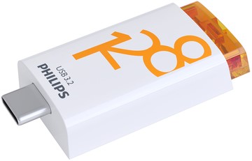 USB Stick Philips Click USB-C 128GB Sunrise Orange-2
