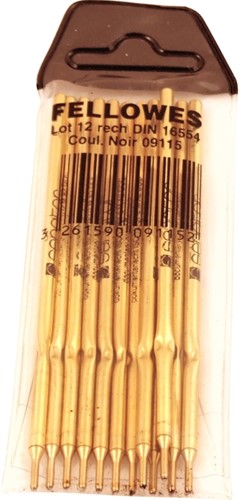 Balpenvulling Fellowes DIN voor baliepen zwart 12 stuks