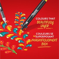 Creatieve marker Sharpie brushpunt assorti blister à 5 stuks-6