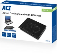 Laptopstandaard ACT 2 standen met ventilator 4-p hub-2