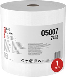 Poetsrol WypAll L40 PowerClean 1-laags 315mmx232m 750 vel wit 7452