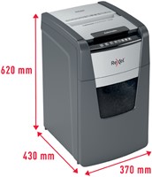 Papiervernietiger Rexel Optimum Auto+ 150M P5 snippers 2x15mm-2