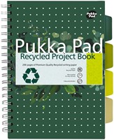 Projectboek Pukka Pad Recycled B5 lijn 4-tabs 200 pagina's 80gr groen