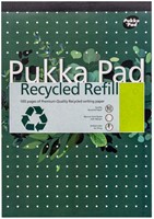 Schrijfblok Pukka Pad Recycled A4 lijn 4-gaats 100 vel 80gr