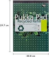 Schrijfblok Pukka Pad Recycled A4 lijn 4-gaats 100 vel 80gr-3