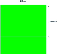 Etiket Rillprint 210x148mm fluorgroen 200 etiketten-2