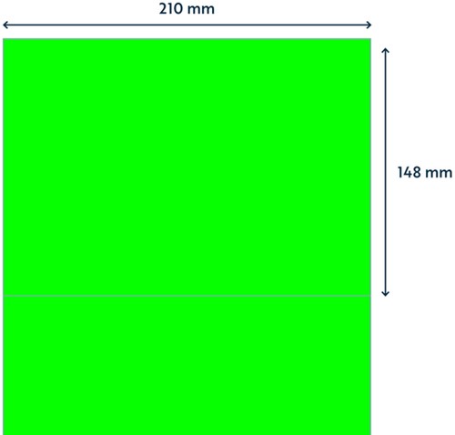 Etiket Rillprint 210x148mm fluorgroen 200 etiketten-2