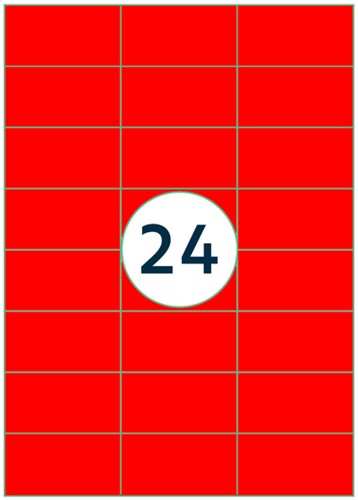 Etiket Rillprint 70x37mm fluorrood 2400 etiketten-3