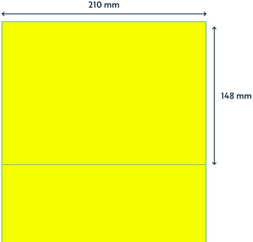 Etiket Rillprint 210x148mm fluorgeel 200 etiketten-2