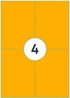 Etiket Rillprint 105x148mm fluororanje 400 etiketten-3