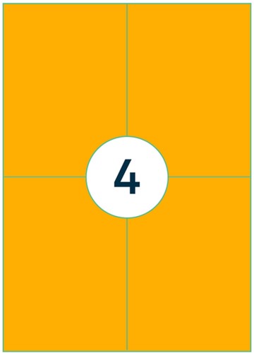 Etiket Rillprint 105x148mm fluororanje 400 etiketten-3