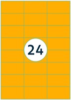 Etiket Rillprint 70x37mm fluororanje 2400 etiketten-1