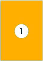 Etiket Rillprint 210x297mm fluororanje 100 etiketten