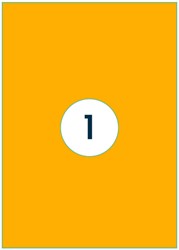 Etiket Rillprint 210x297mm fluororanje 100 etiketten