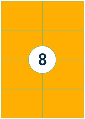 Etiket Rillprint 105x74mm fluororanje 800 etiketten-2