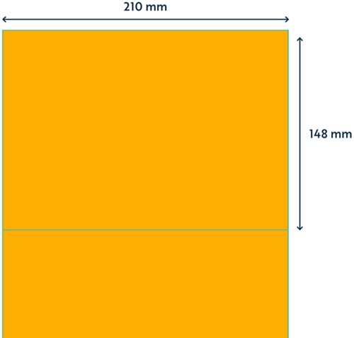 Etiket Rillprint 210x148mm fluororanje 200 etiketten-2
