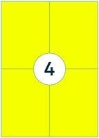 Etiket Rillprint 105x148mm fluorgeel 400 etiketten-3