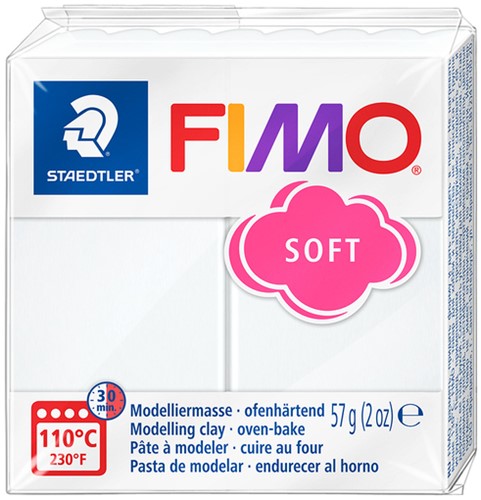 Boetseerklei Fimo soft 57 gram wit