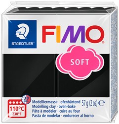 Boetseerklei Fimo soft 57 gram zwart