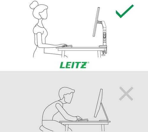 Monitorarm Leitz Ergo ruimtebesparend dubbele monitorarm-3