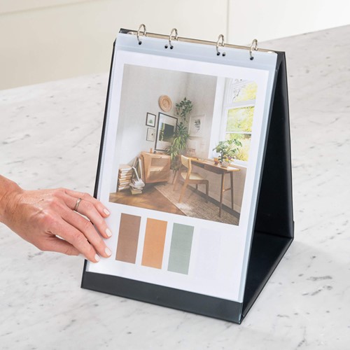 Tafelflipover Rillstab A4 staand zwart 10 tassen-2