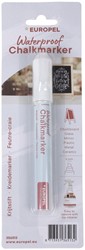 Krijtstift Europel watervast 3-6mm wit blister 1 stuk