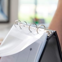 Tafelflipover Rillstab A4 liggend zwart 10 tassen-1