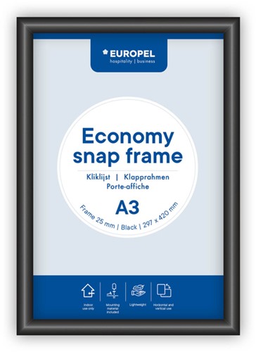 Kliklijst Europel Economy A3 zwart