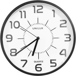 Wandklok Unilux Pop  Ø 30.5cm kunststof zwart