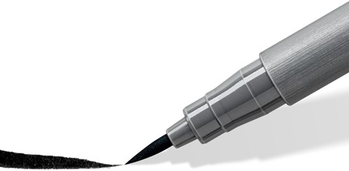 Brushpen Staedtler pigment pen etui à 6 grijze kleuren-3