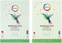 Tekenblok Qrea A5 24 vel 160gr gelijmd-2