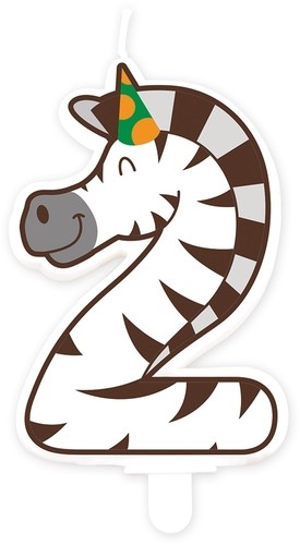 Jungle candle 2 Zebra