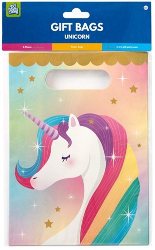 Cadeau tasjes Unicorn papier 23x16,5cm 6 stuks-2