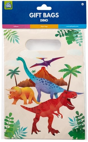Cadeau tasjes Dino papier 23x16,5cm 6 stuks-2