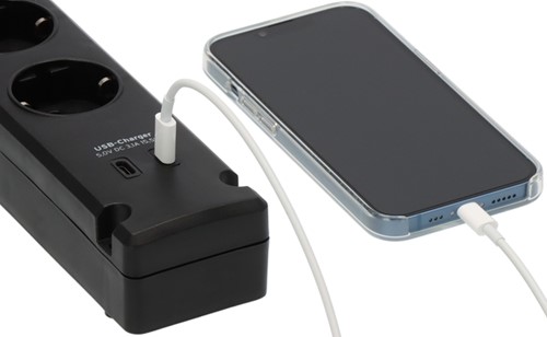 Stekkerdoos Brennenstuhl Bremounta 5vdig incl 2 USB C 3 meter zwart-3