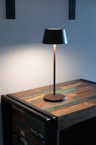 Tafellamp MAUL Nina LED oplaadbaar dimbaar bruin-3