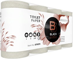 Toiletpapier BlackSatino GreenGrow CT10 3-laags 8x250vel naturel 079870