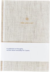 Dagboek A-Journal One Line A Day Linen lijn