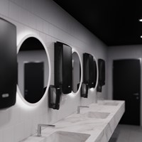 Handdoekdispenser Katrin extra groot zwart 89741-1