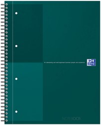 Spiraalblok Oxford International Notebook A4+ lijn groen