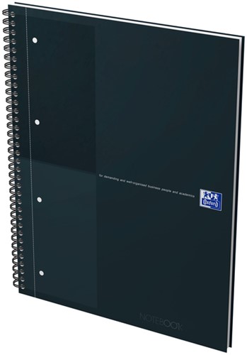 Spiraalblok Oxford International Notebook A4+ lijn zwart-2
