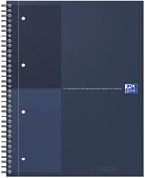 Spiraalblok Oxford International Notebook A4+ lijn 160 pagina's blauw