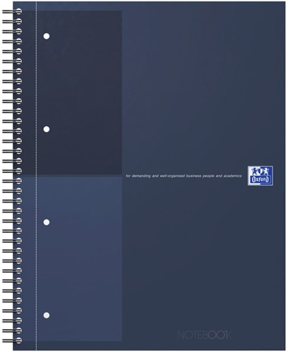 Spiraalblok Oxford International Notebook A4+ lijn blauw