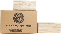Handdoek The Good Roll bamboe z-vouw 2-laags 230x210mm 20x200 vel naturel
