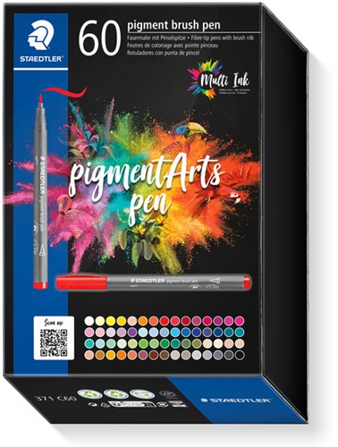 Brushpen Staedtler PigmentArts set à 60 kleuren